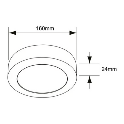 Lámpara de Techo LED Tipo Plafón para interior Luz Fría 12W Blanco Tecnolite