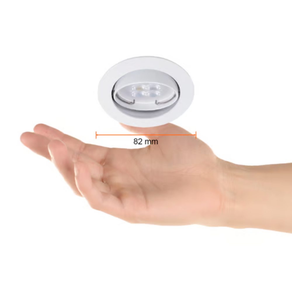 Lámpara de Techo LED Dirigible Empotrable Base GX5.3 6W Blanco Tecnolite