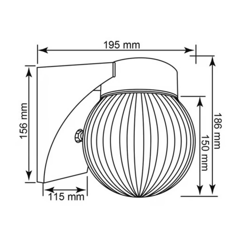 Lámpara de exterior LED E27 Luz Fría 14W Café Tecnolite