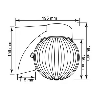 Lámpara de exterior LED E27 Luz Fría 14W Café Tecnolite