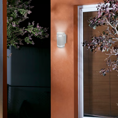 Lámpara de pared exterior (GU10 x2) Satinado 12W Tecnolite
