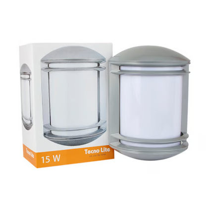Lámpara de pared tipo arbotante E27 Satinado 15W Tecnolite