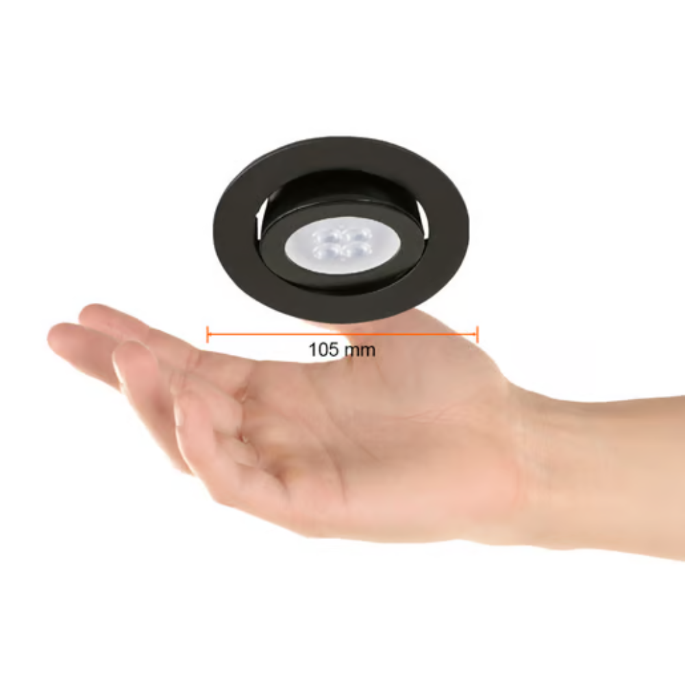 Lámpara de techo LED Empotrable para interior Base GX5.3 50W Negro Tecnolite