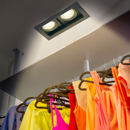Lámpara de techo LED Empotrable para interior GU10 / X2 14W Negro Tecnolite