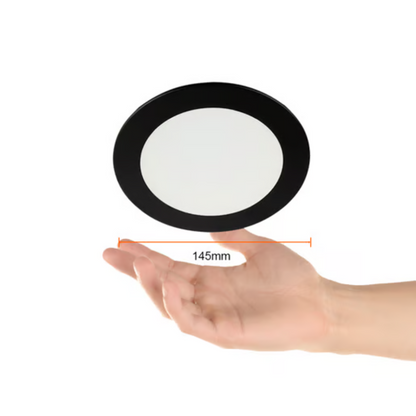 Lámpara de techo LED Empotrable para interior Luz Cálida 11W Negro Tecnolite