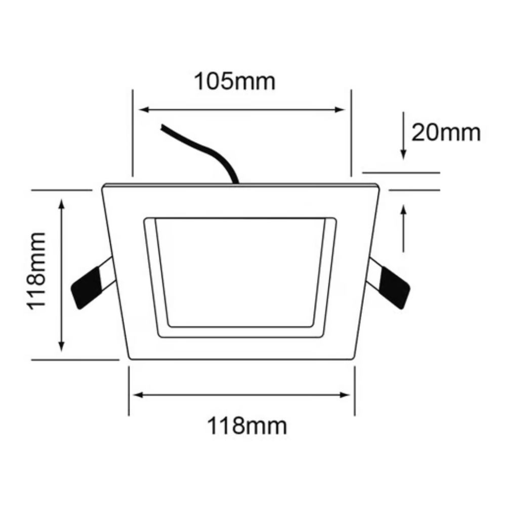 Lámpara de techo LED Empotrable para interior Luz Cálida 6W Brighton VI Blanco Tecnolite