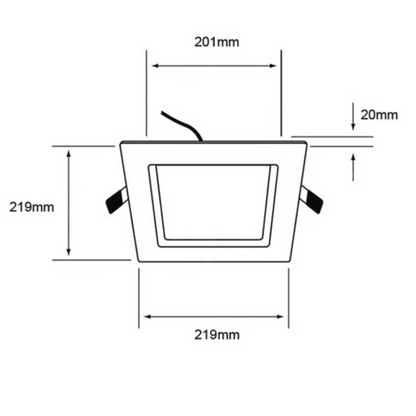 Lámpara de techo LED Empotrable para interior Luz Fría 18W Blanco Tecnolite