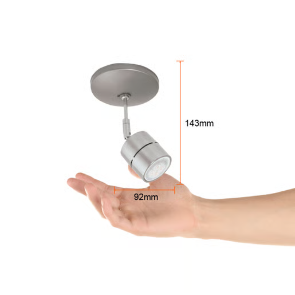 Lámpara de techo dirigible GU10 6W Satinado Bellagio Tecnolite