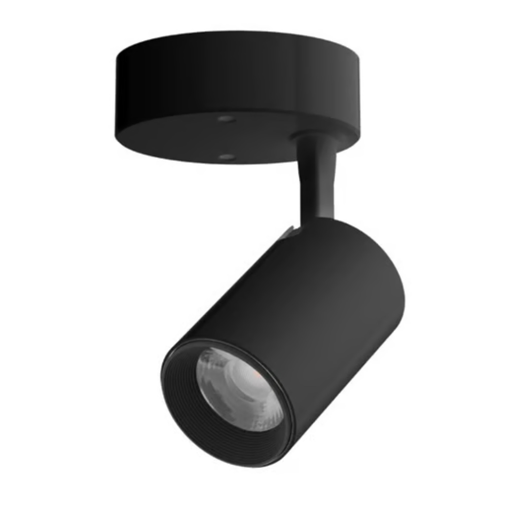 Lámpara de techo dirigible LED Luz cálida 7W Negro Tecnolite