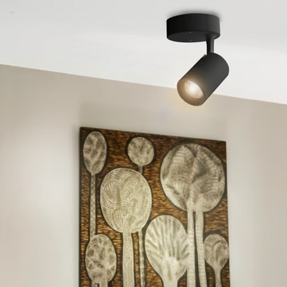 Lámpara de techo dirigible LED Luz cálida 7W Negro Tecnolite