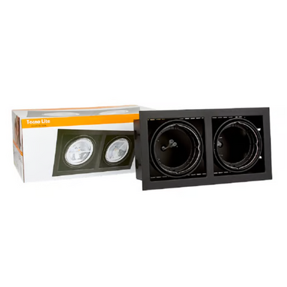 Lámpara de techo doble dirigible G53 100W Negro Nanchong Tecnolite I