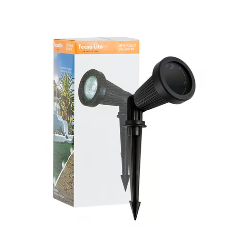 Lámpara para jardin Base GX5.3 50W Negro Tecnolite