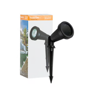 Lámpara para jardin Base GX5.3 50W Negro Tecnolite