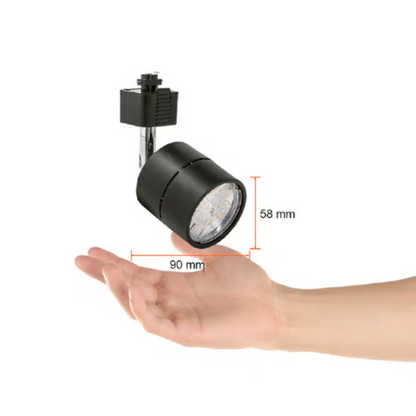Lámpara para riel tipo spot dirigible Base GU10 50W Negro Tecnolite
