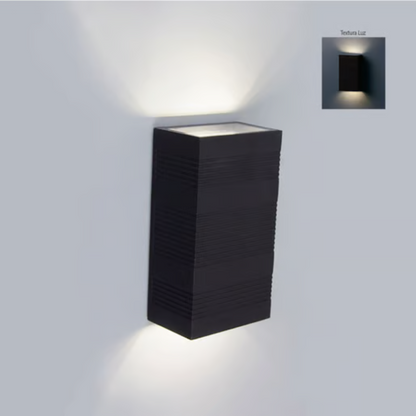 Lámpara pared exterior LED 6W Luz Neutra 300lm sobreponer Negro Rawenna Tecnolite