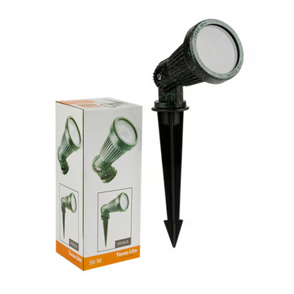 Lámpara tipo estaca para jardin GX5.3 50W Verde Tecnolite
