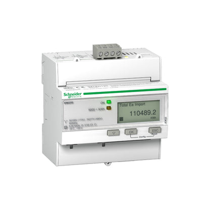 Medidor de Energía ACTI9 Iem, IEM3255 Kwh E y P Act y React 4tar, Alm Sobr, Cont Hor, MID, Com Modbus486 Schneider Electric A9MEM3255