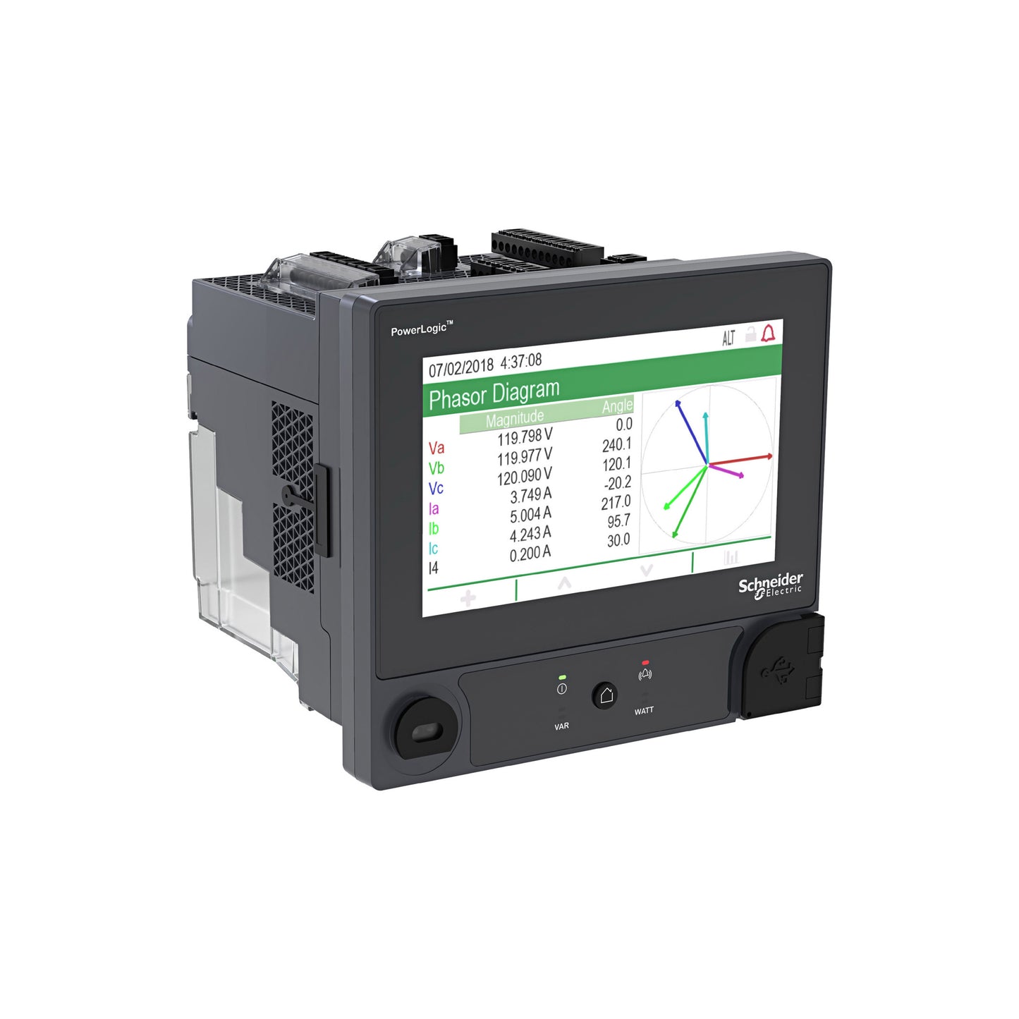 Medidor de Energía Powerlogic Más Preciso del Mundo 0.1% con Montaje DIN, Pantalla de 192 mm, Memoria de 2gb y Adaptador B2B Schneider Electric METSEION92040