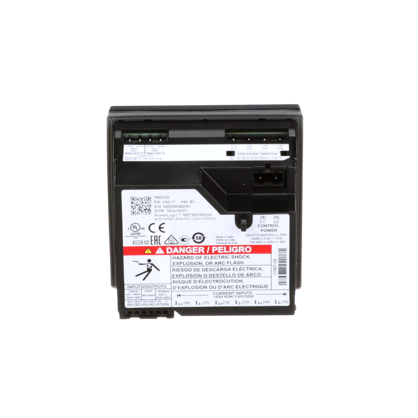 PM5330 Analizador con MODBUS-Hasta 31st H-256k 2di/2do 35 Alarmas-Panel Schneider Electric METSEPM5330