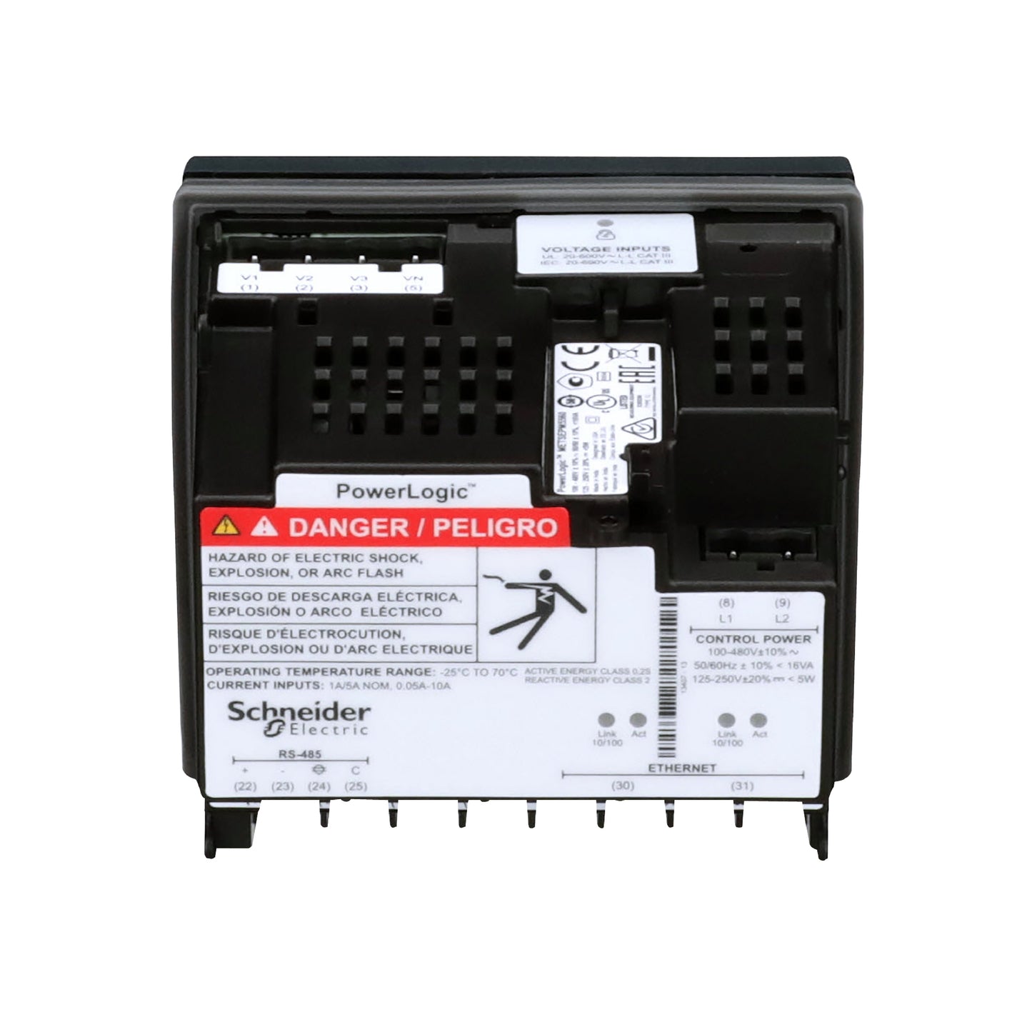 Medidor de Energía Powerlogic para Empotrar, Armónico 63, Memoria de 1.1mb y 52 Alarmas Schneider Electric METSEPM5560
