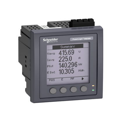 Medidor de Energía Powerlogic para Empotrar, Armónico 63, Memoria de 1.1mb y 52 Alarmas Schneider Electric METSEPM5560