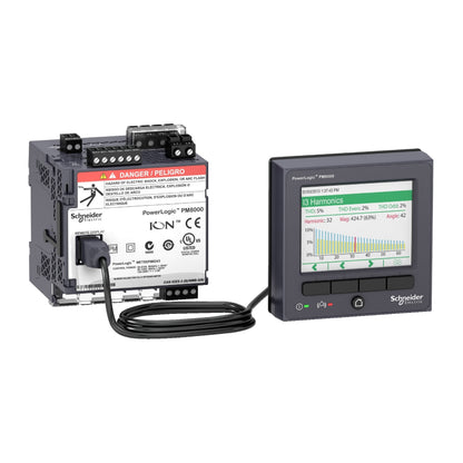 Powerlogic PM8000-PM8244-Montaje Carril Din+pantalla Remota-Mereting Interruptor Schneider Electric METSEPM8244