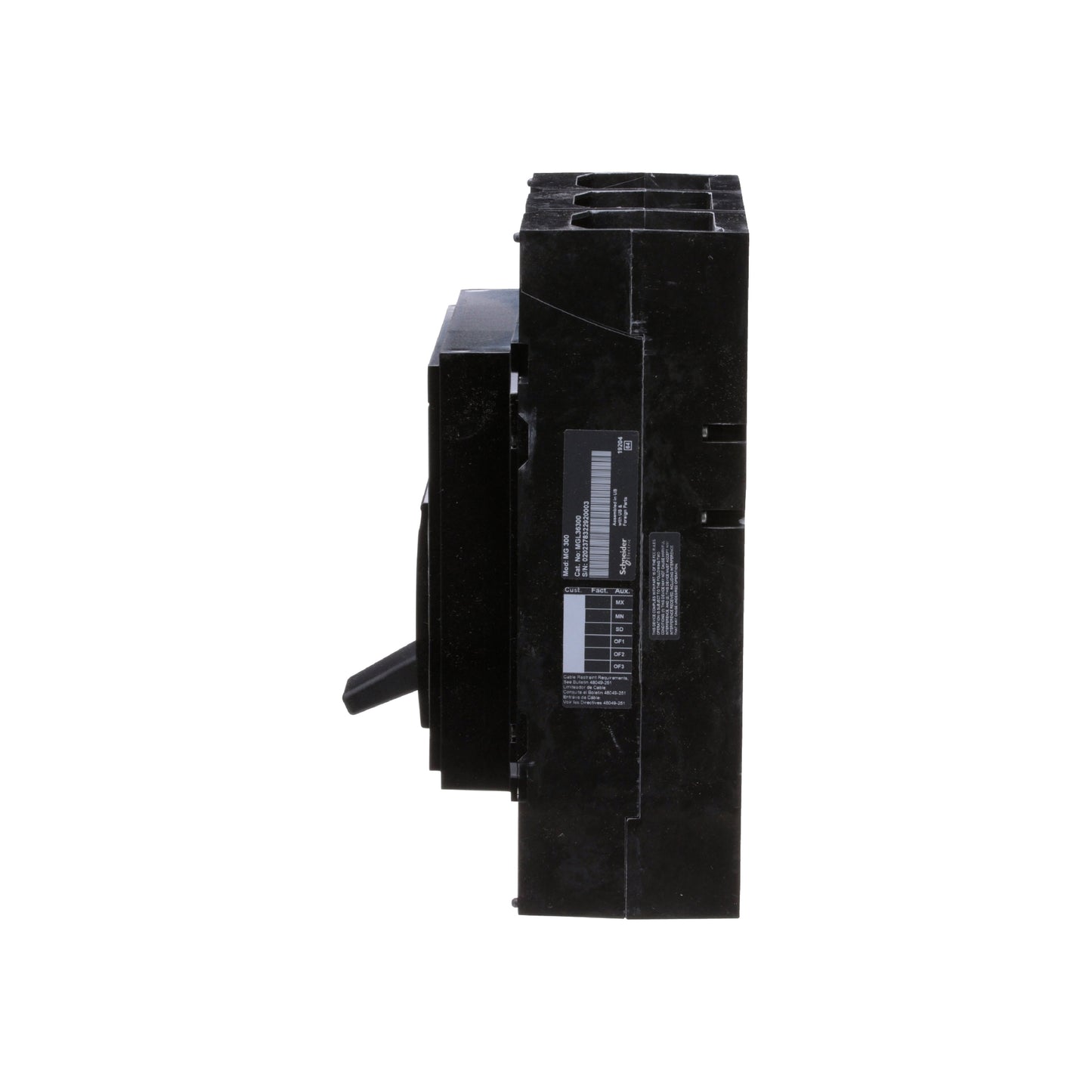 M 35 kA 3 P 600V 300A Et 1.0 Schneider Electric MGL36300