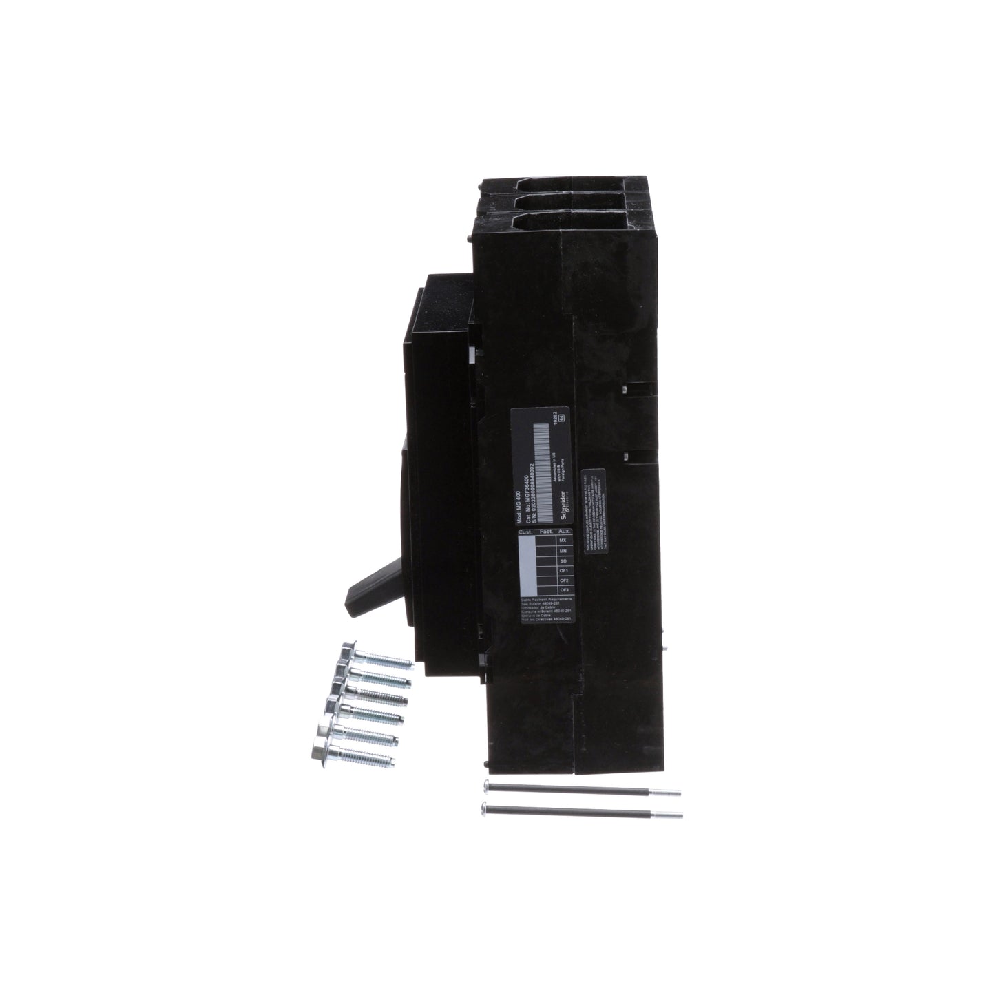 Interruptor Electrónico Powerpact M, de 400A, 3 Polos, 18 kA a 600V, Zapatas, Et1.0 Schneider Electric MGL36400
