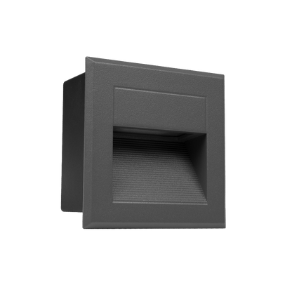 Lámpara LED de Empotrar en Pared Luz Cálida Gris Illux