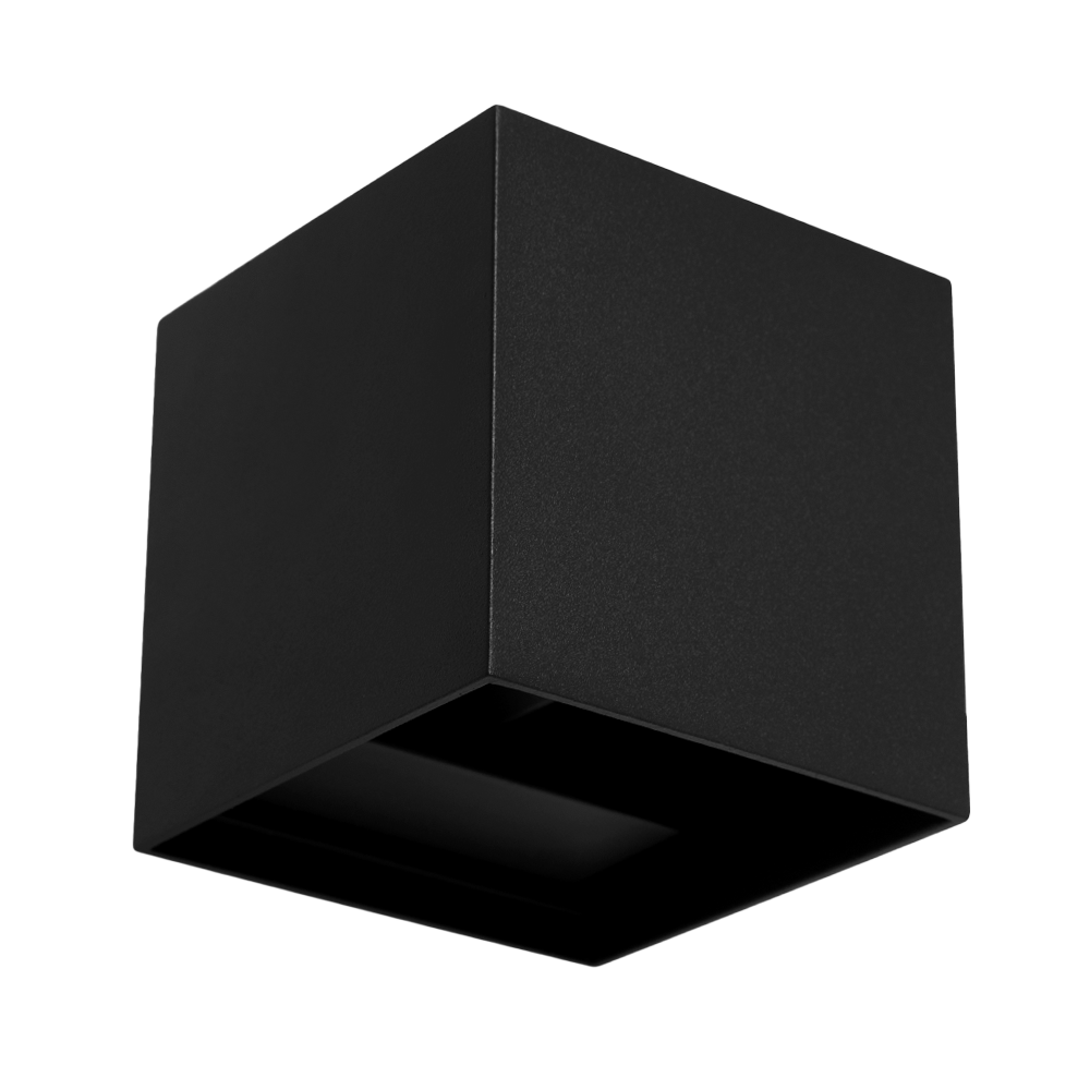 Lámpara LED de Sobreponer en Pared Exterior Luz Cálida Negro 6W Illux