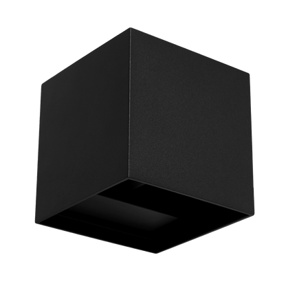 Lámpara LED de Sobreponer en Pared Exterior Luz Cálida Negro 6W Illux