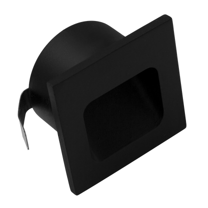 Lámpara de Pared LED Empotrable 1W Luz Cálida Negro Illux