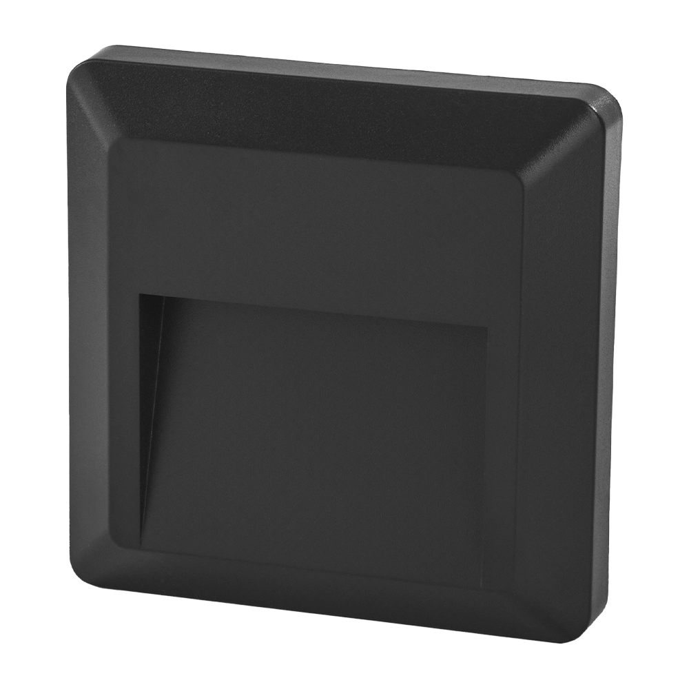 Lámpara LED de Sobreponer en Pared Exterior Luz Cálida Negro Illux