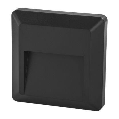 Lámpara LED de Sobreponer en Pared Exterior Luz Cálida Negro Illux