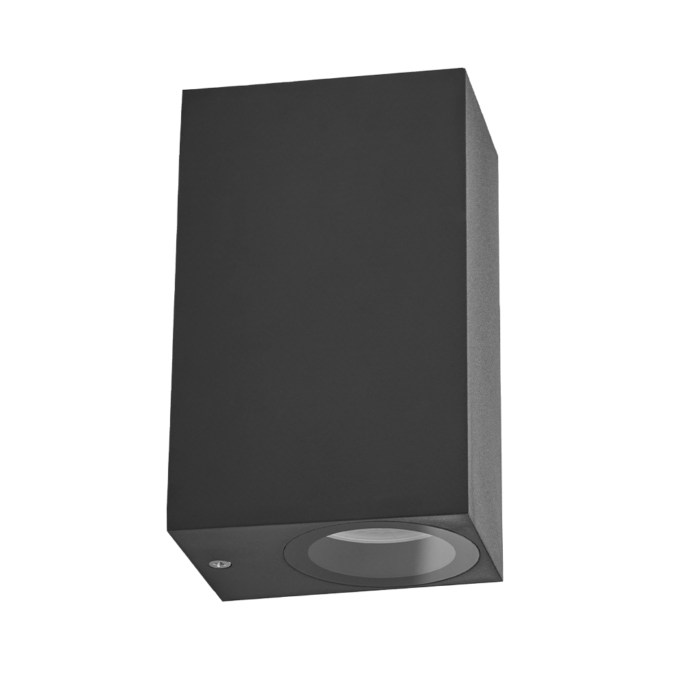 Lámpara LED de Sobreponer en Pared Exterior GU10x2 Negro Illux