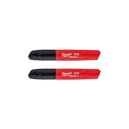 Marcadores Punta Media Negra INKZALL™ 2 pzas. Milwaukee