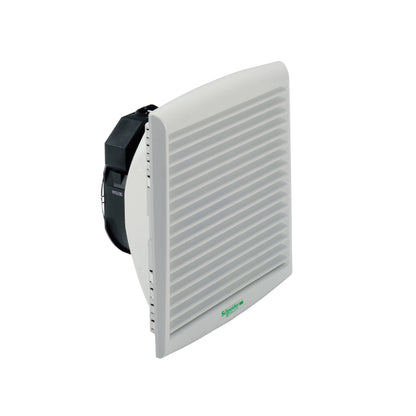 Gabinete Eléctrico, Vent Forz Climasys, IP 54,165 M3/H, 115 V, con Rejilla de Salida y Filtro G2 Schneider Electric NSYCVF165M115PF