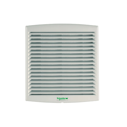 Gabinete Eléctrico, Vent Forz Climasys, IP 54,165 M3/H, 115 V, con Rejilla de Salida y Filtro G2 Schneider Electric NSYCVF165M115PF