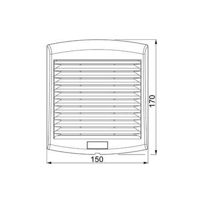 Gabinete Eléctrico, Ventilación Forzada Climasys, Grado de Protección IP54,85 M3/H, 115 V, con Rejilla Salida y Filtro G2 Schneider Electric NSYCVF85M115PF