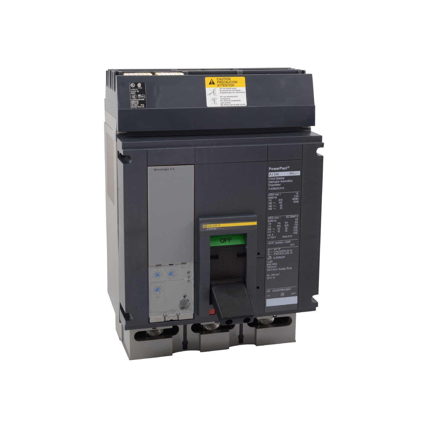 P 65 kA 3 P 600V 800A Schneider Electric PJA36080U44A