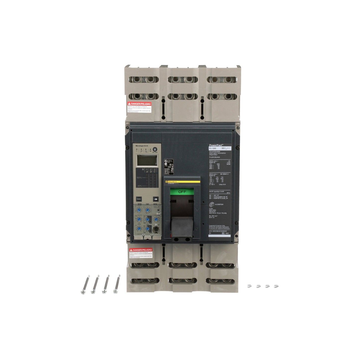 P 65 kA 3 P 600V 1200A Schneider Electric PJL36120U44A