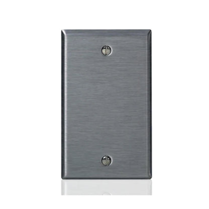 Placa Ciega Acero Inoxidable Leviton