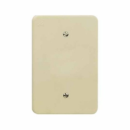 Placa Ciega Termoplástica con Tornillos Marfil Royer