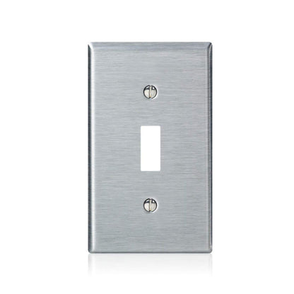 Placa para Interruptor de Palanca Acero Leviton