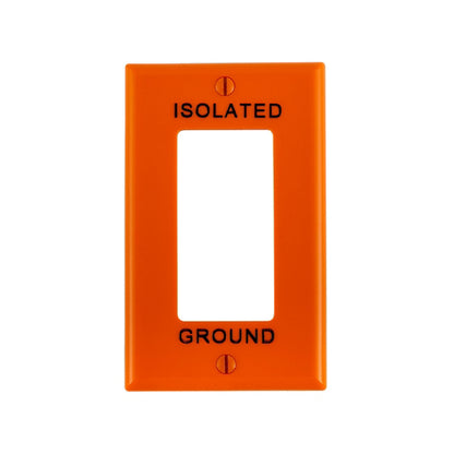 Placa de Nylon Naranja para Tierra Aislada Leviton