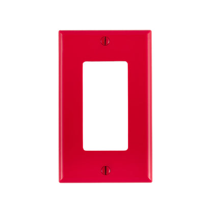 Placa Plástica Roja Decora Leviton