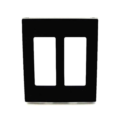 Placa de 2 Ventanas Negro Decora Plus Leviton