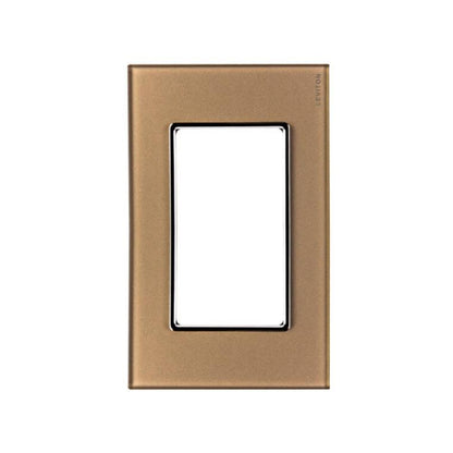 Placa de 3 Módulos 1/3 Dorado Stalo & Kristalo Leviton