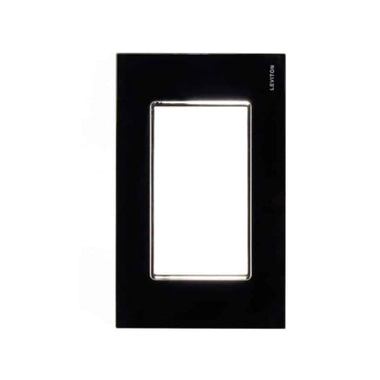 Placa de 3 Módulos 1/3 Negro Stalo & Kristalo Leviton