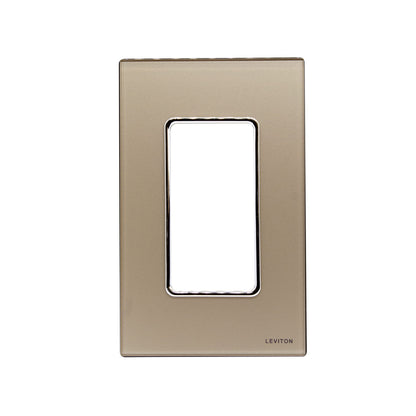Placa de Cristal Dorado para accesorios Decora Leviton